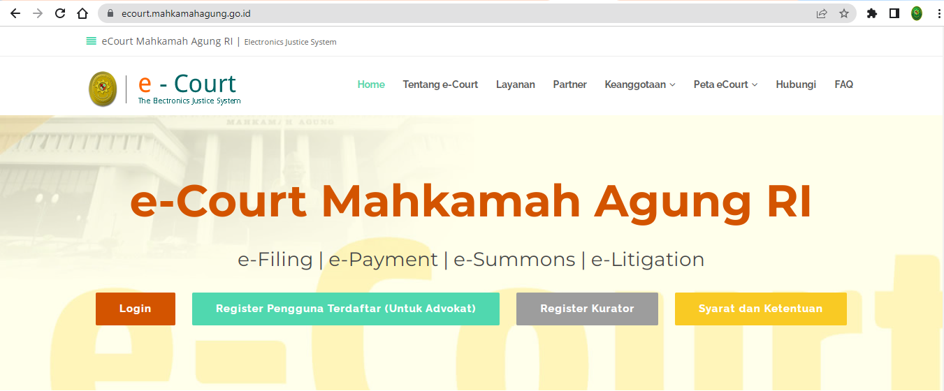 login ecourt
